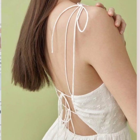 NWOT Reformation White Heaven Ruffle Midi Dress - Picture 4 of 13